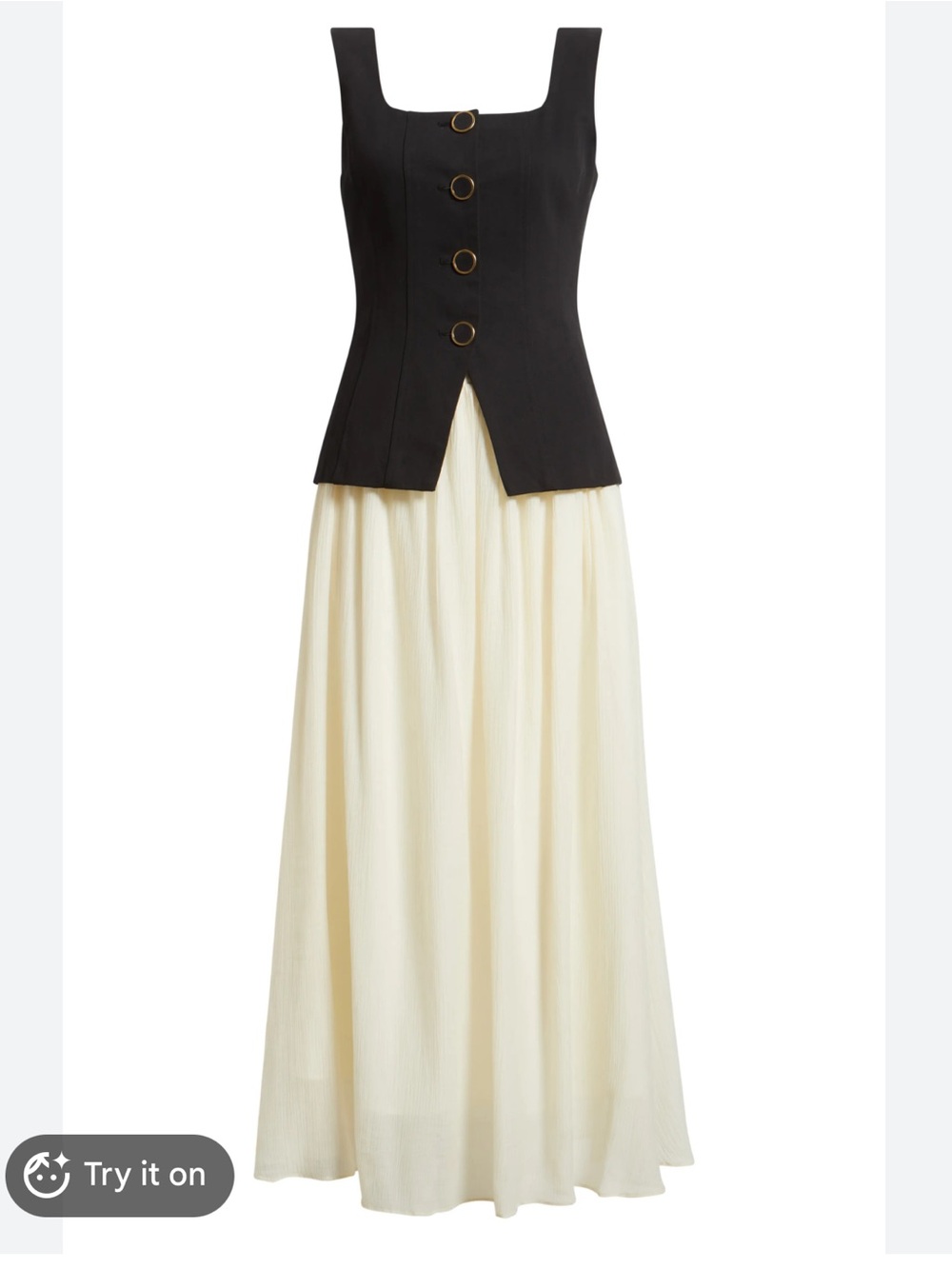 Moon River brown two piece sleeveless dress